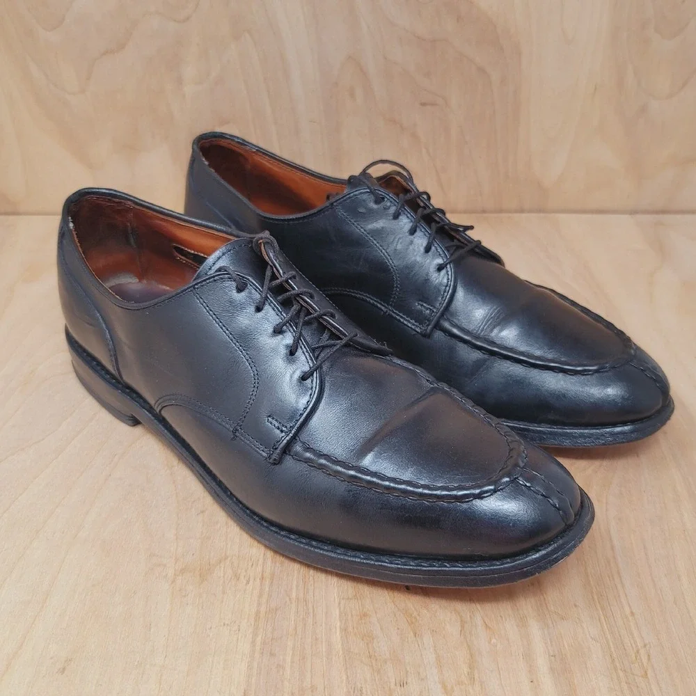 Allen Edmonds Mens Oxford Sz 11 B Bradley Dress Shoes Black Split Toe Shoes